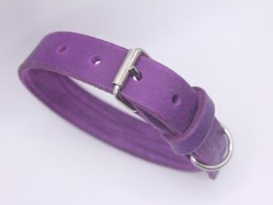 Fettleder-Halsband ‚Plainstep‘ – ungeflochten – schlicht, robust & handgefertigt1