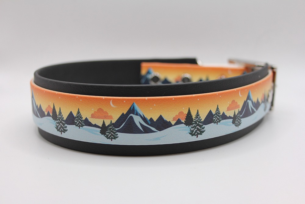 Biothane®-Halsband Radiant Shell – UV-bedruckt, unterlegt mit Beta-Biothane®