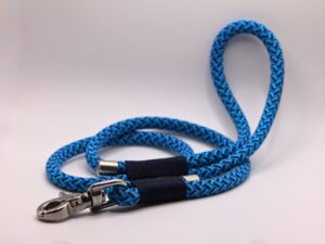 Tau Leine ‚City' Wild Water dunkelblau 10mm Edelstahl Gesamtbild Leine