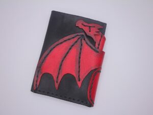 Drachen Kartenetui/ Portemonnaie aus Echtleder