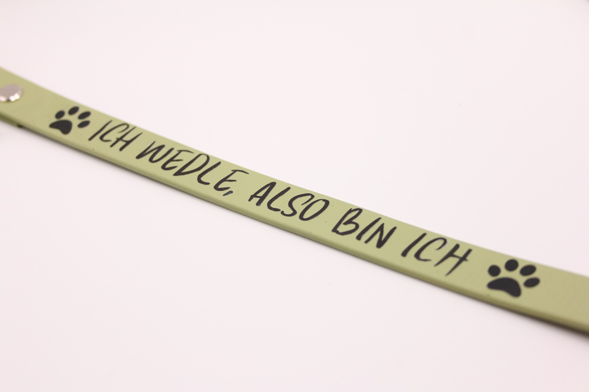 Biothane®-Halsband 'Ich wedle, also bin ich' – mit Augenzwinkern und klarer Botschaft