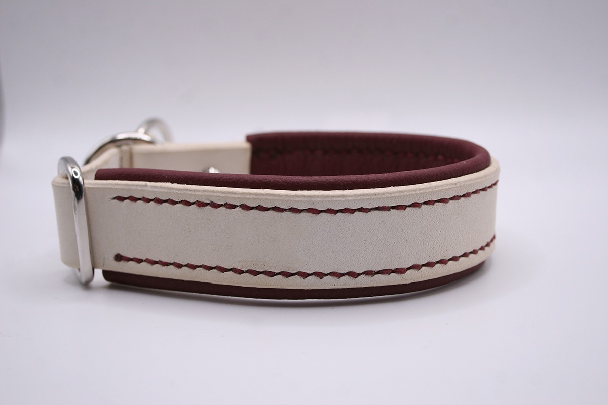 Fettleder-Halsband 'Softhold' – mit Nappaleder unterlegt – weich, griffig & handgefertigt