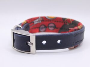 Fettleder-Halsband ‚Velaro‘ – Softshell-unterlegt – weich gepolstert & individuell1