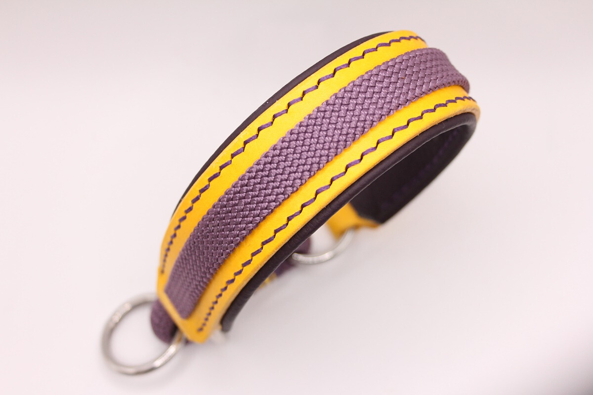 Premiumleder-Halsband 'Kaimea' – mit Tauverzierung